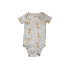 Aden + anais 3 - 6 month onesie unisex Muslin summer short sleeve, giraffes,